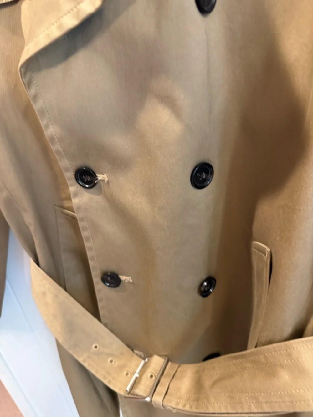 Men’s Banana Republic Trench Coat Cotton Shell, Removable Lining